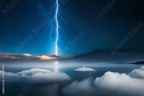 storm over the sea