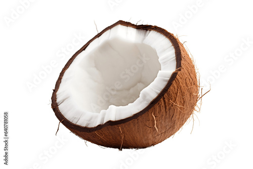 Coconut Isolated on Transparent Background Generative AI