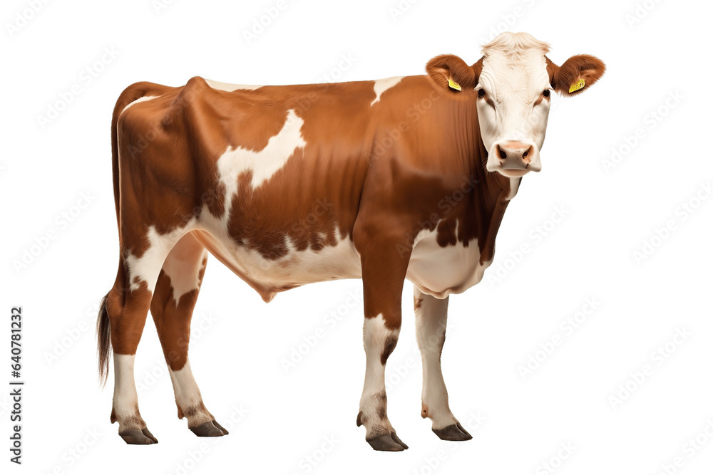 Cow Isolated on Transparent Background Generative AI