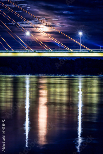 most Warszawa Wisła księżyc © rpetryk