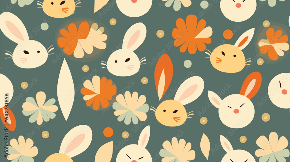 Seamless rabbit pattern