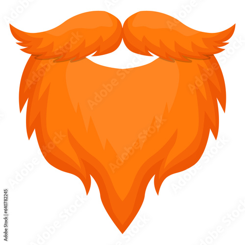 Oktoberfest beard and mustache vector illustration