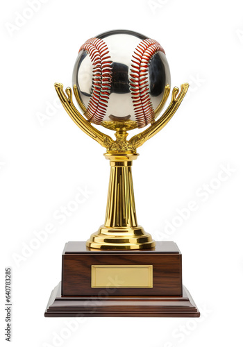 Generative AI, PNG Baseball winner trophy, sport champion cup