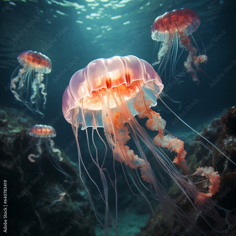 Fototapeta premium jelly fish in the sea