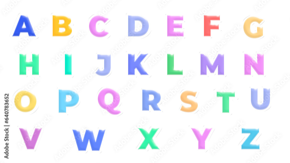 Colorful alphabet transparent in bubble wrap | kids lesson to alphabet | back to school Colorful alphabet transparent in bubble wrap | kids lesson to alphabet | back to school