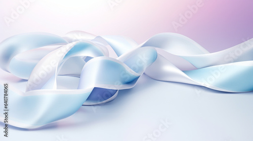 blue ribbon on white background
