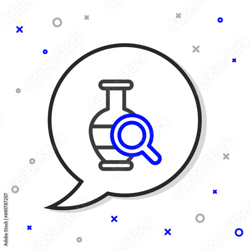 Line Ancient amphorae icon isolated on white background. Colorful outline concept. Vector