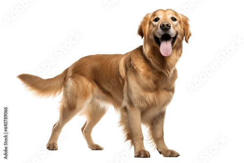 Happy Dog Isolated on Transparent Background Generative AI