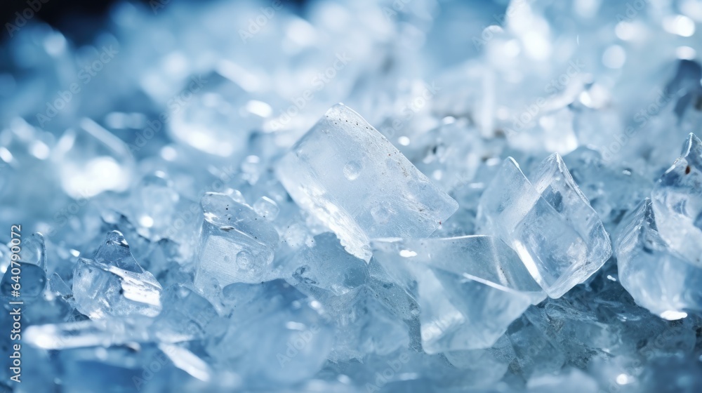 Breaking Crushed Ice in macro shot - stock concepts Breaking Crushed Ice in macro shot - stock concepts