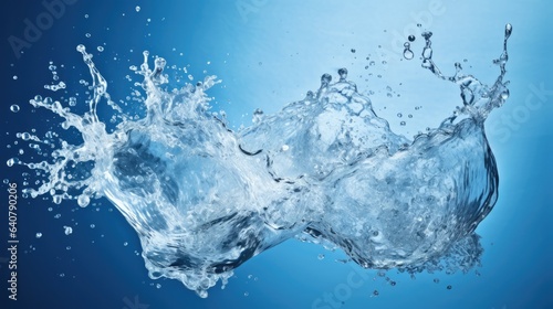 water explosion against blue - stock concepts