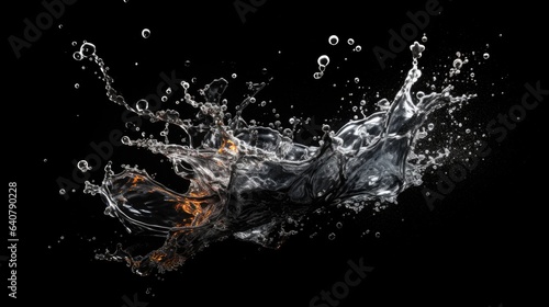 water explosion against black - stock concepts