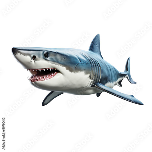 Hyper Realistic 3d render Shark isolated on transparent background. © PixelXpert