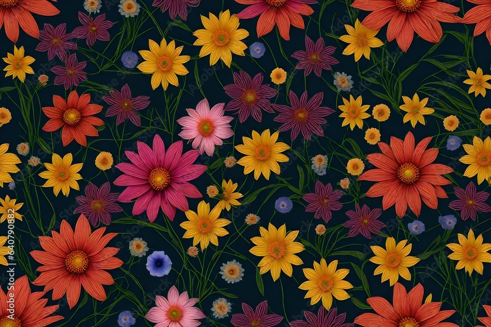 a floral pattern that celebrates the beauty of endangered or rare flowers, bringing attention to the importance of conservation - AI Generative a floral pattern that celebrates the beauty of endangered or rare flowers, bringing attention to the importance of conservation - AI Generative