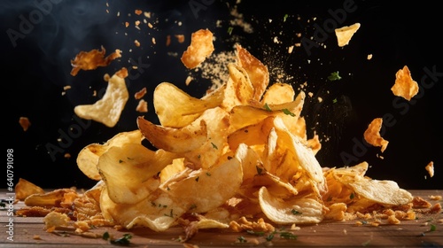 Exploding Potato Chips - stock concepts