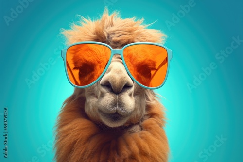 Portrait of camel with sunglasses on © rushay