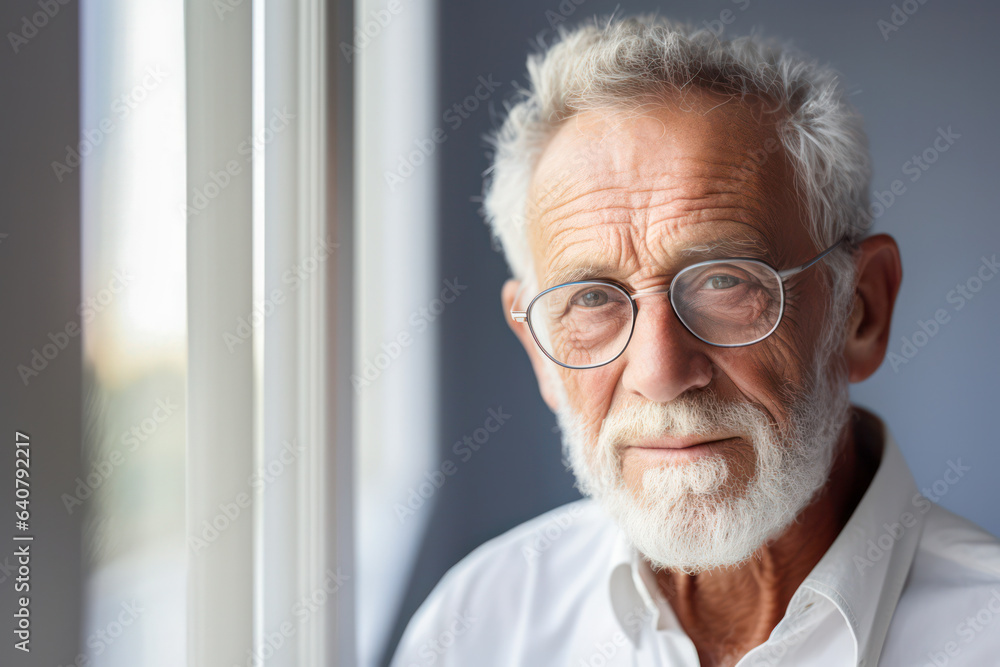 Portrait of an old man wearing glasses Portrait of an old man wearing glasses