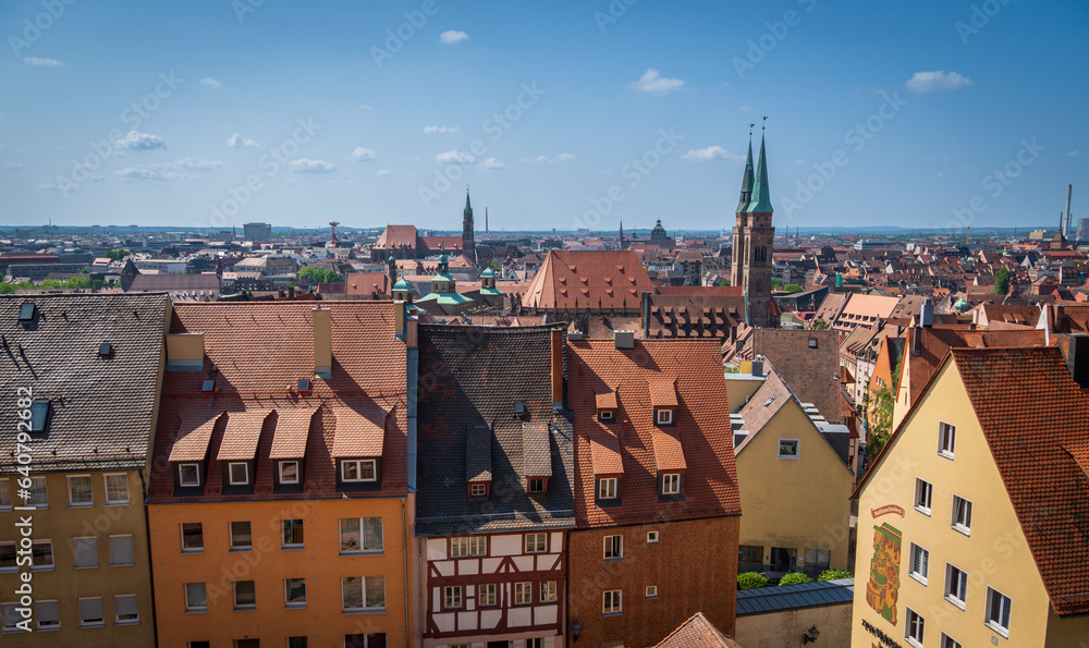 Obraz premium Nuremberg is a city on the Pegnitz River in Middle Franconia, Germany.