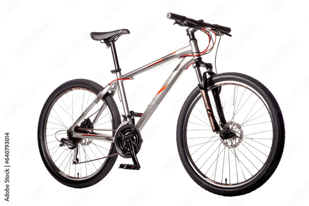 Mountain Bicycle Isolated on Transparent Background Generative AI
