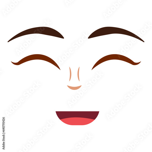 Cute borderless happy facial expression Vector