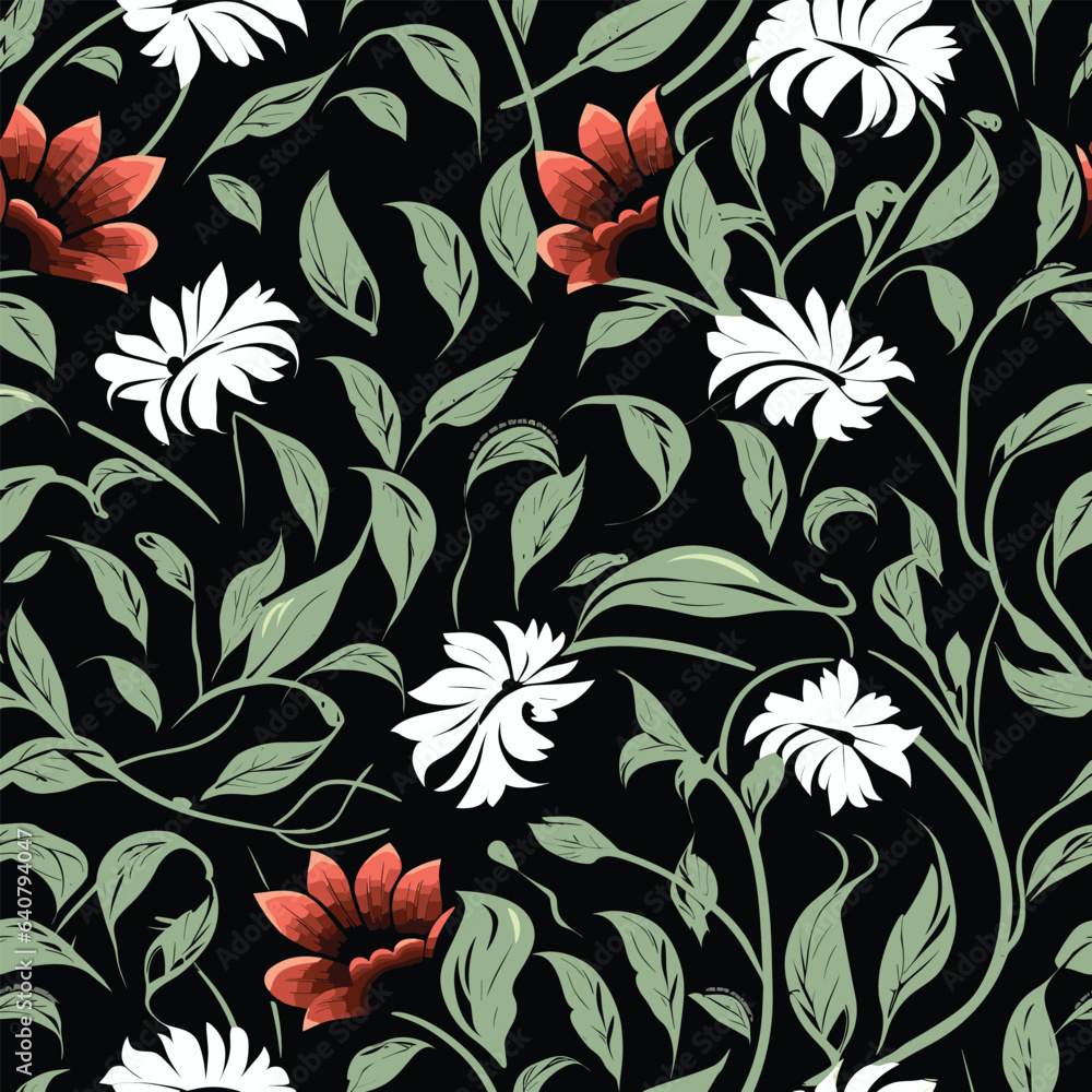 Seamless Pattern With Floral Motifs able Seamless Pattern With Floral Motifs able