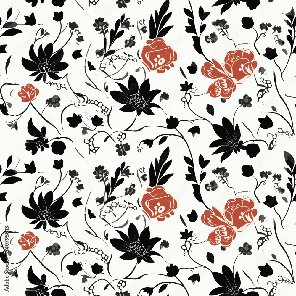 Seamless Pattern With Floral Motifs able Seamless Pattern With Floral Motifs able