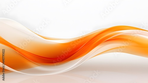 Abstract orange wavy on white background
