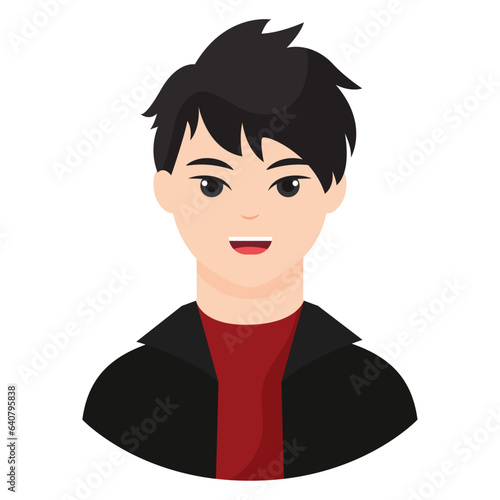 Isolated colored cute man character avatar Vector