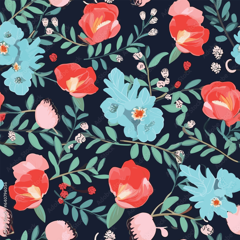Seamless Pattern With Floral Motifs able Seamless Pattern With Floral Motifs able