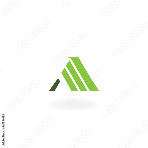Abstract logo depicting a bird, the letter "A". Suitable for branding businesses, websites, or products with names starting with B. Ideal for tech, fashion, real estate, property, A logo (ID: 640796039)