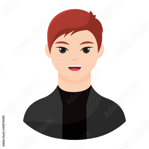 Isolated colored cute man character avatar Vector