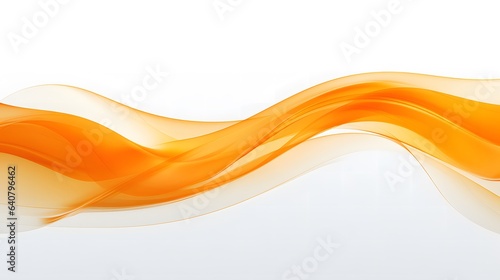 Abstract orange wavy on white background