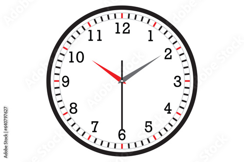 Analog clock simple vector, time, wall clock
