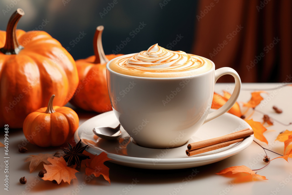 Ice honey pumpkin spice latte with whipped cream Ice honey pumpkin spice latte with whipped cream