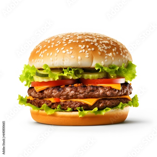 Burger isolated on white background