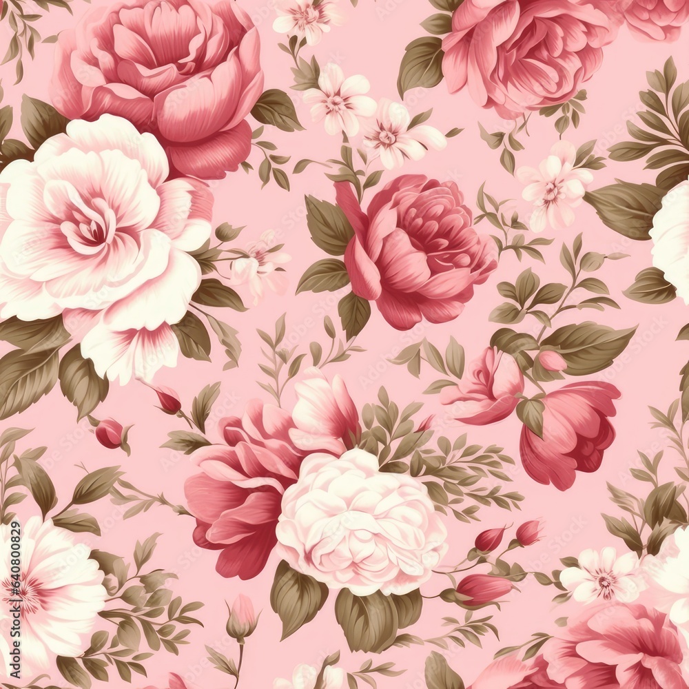 A luxurious fabric with a rich rose pattern, exuding elegance and sophistication, perfect for adding a touch of opulence to any setting SEAMLESS PATTERN. SEAMLESS WALLPAPER. A luxurious fabric with a rich rose pattern, exuding elegance and sophistication, perfect for adding a touch of opulence to any setting SEAMLESS PATTERN. SEAMLESS WALLPAPER.