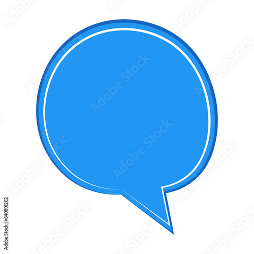 Speech bubble icon. Flat design. Isolated white background