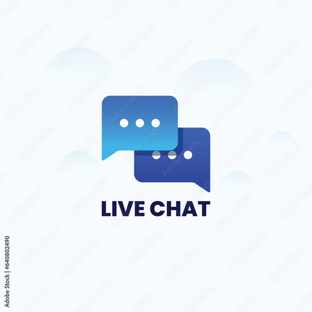 Dynamic Live Chat Interaction Illustration Dynamic Live Chat Interaction Illustration