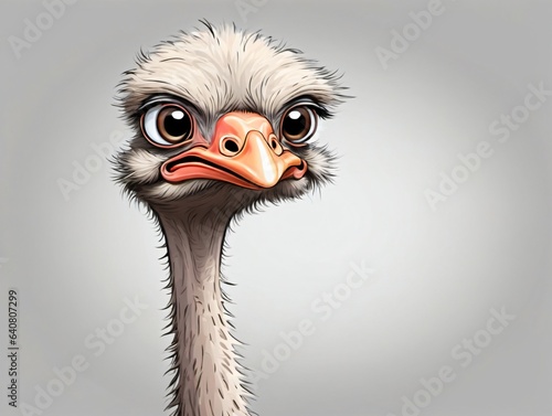 A Close Up Of An Ostrich'S Head