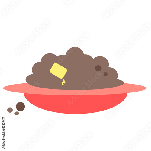 Porridge with butter