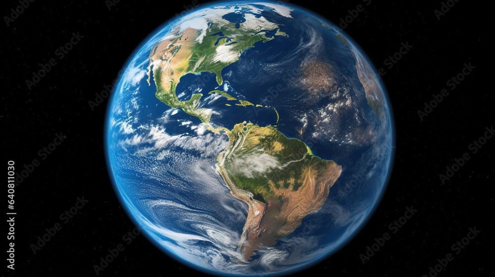 Obraz premium a picture of the earth from space showing africa and australia. generative ai