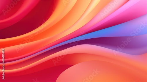 Rainbow 3d Fluid Shapes. Futuristic Gradient. Minimal Pattern. Neon Wave Brochure. Abstract Poster. Colorful Geometric Background. Orange Minimal Concept. Pink Flow Brochure. 3d Fluid Banner.