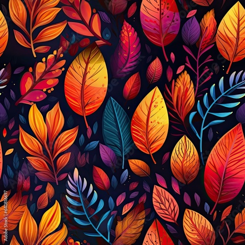 Wallpaper Mural Colorful Autumn Leaves Torontodigital.ca