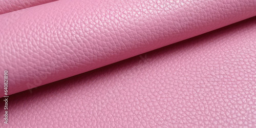 Pastel Pink Leatherette fabric texture, template of faux leather for clothing, faux leather close - up background. 