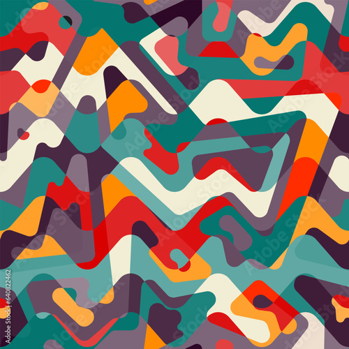 Colorful mosaic seamless pattern