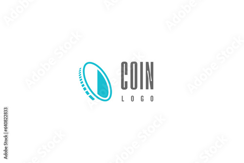 Template logo design solution with coin simple image