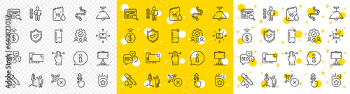 Outline Cardboard box, Multitasking gesture and Swipe up line icons pack for web with Refrigerator, Confirmed, Petrol canister line icon. Voting ballot, Ceiling lamp, Info pictogram icon. Vector