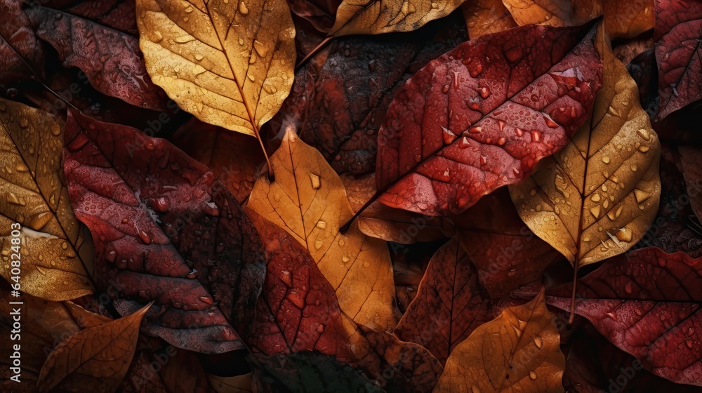mosaic of autumn leaves background mosaic of autumn leaves background