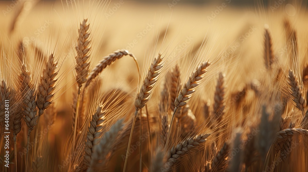 Obraz premium Softly undulating expanses of wheat fields in motion