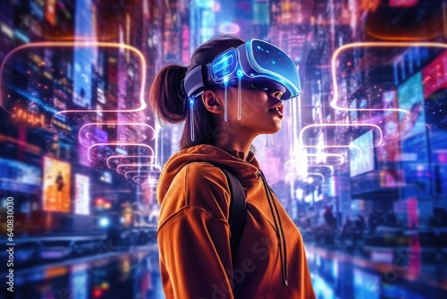 World of virtual and augmented reality. Generative AI