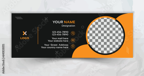 Elegant Corporate Minimal email signature | Flat Mail template or email footer |